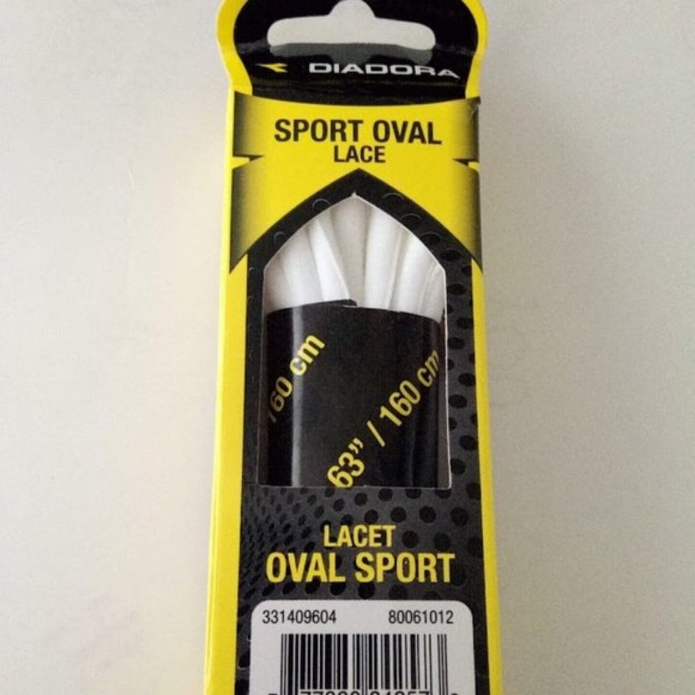 New Diadora Sport Oval White Shoe Laces 63" 160 cm